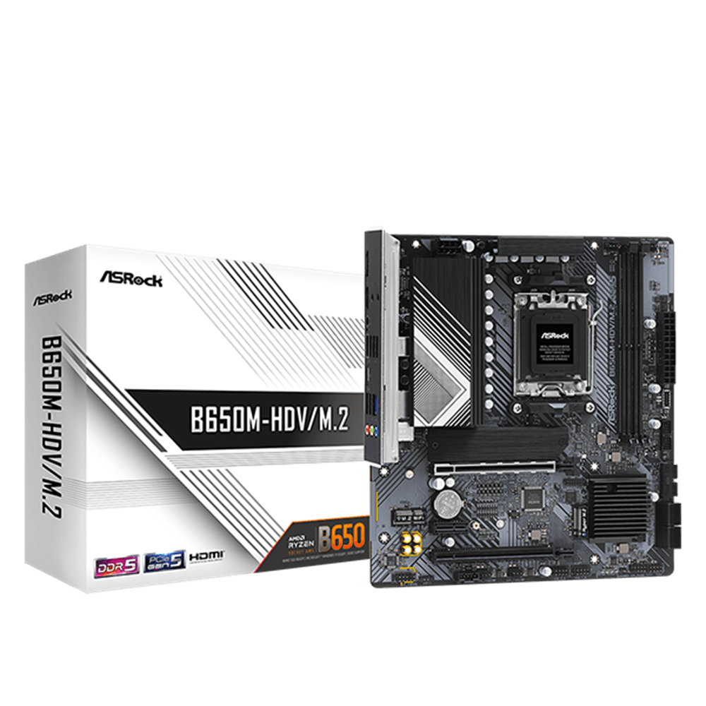 ASROCK B650M-HDV/M.2 (AMD Ryzen 7000,9000 Series AM5)