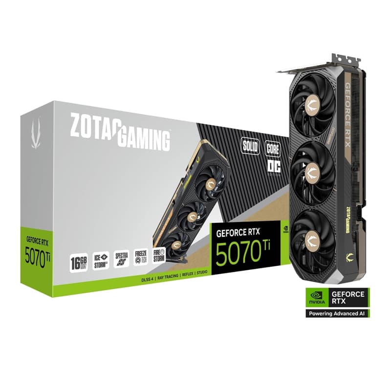 ZOTAC GAMING GEFORCE RTX 5070Ti 16GB SOLID