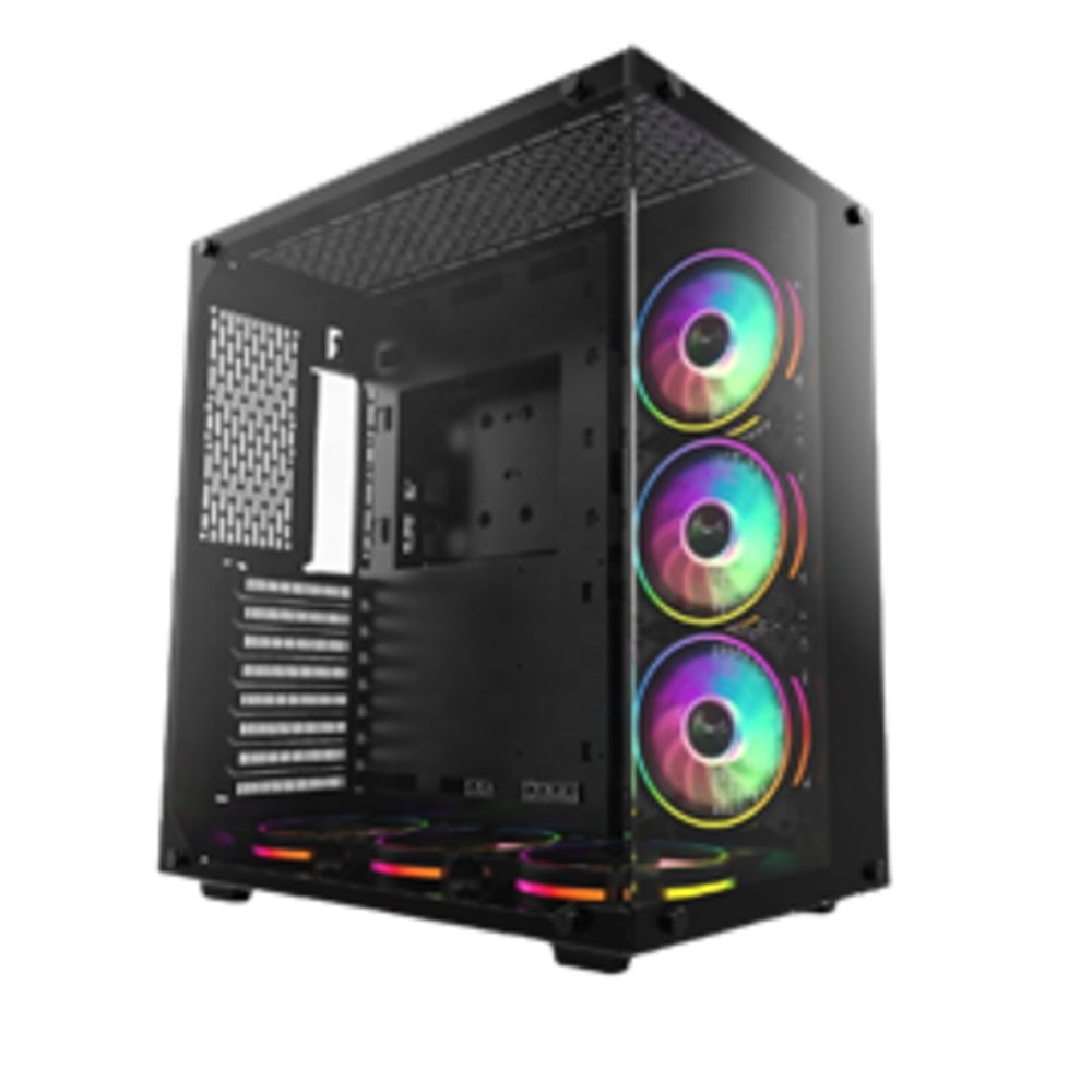 Custom PC "Fortress Black" Computer Case (Without Fans)