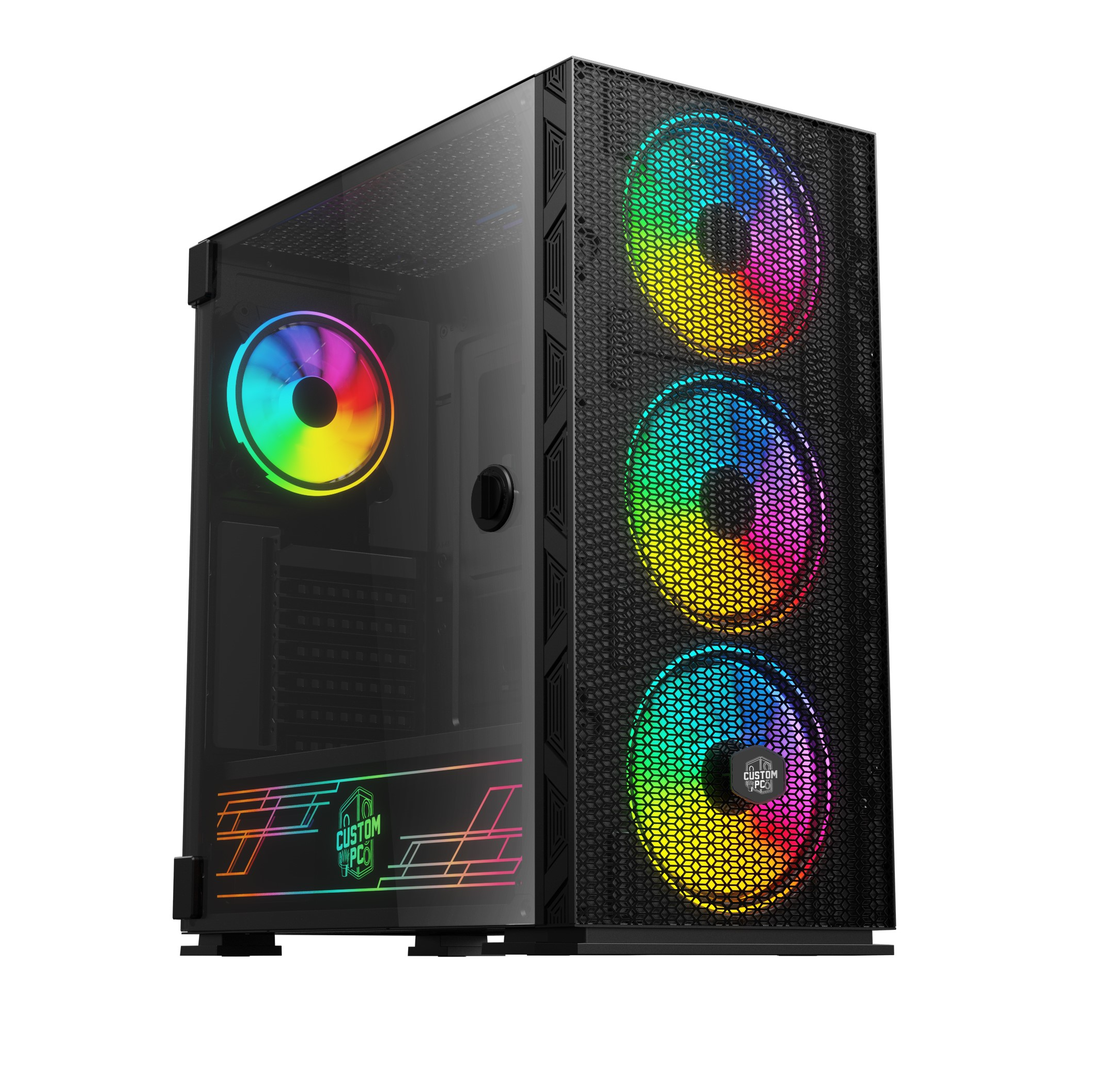 Custom PC "Archer RGB++" Computer Case (4*120mm ARGB Fans)